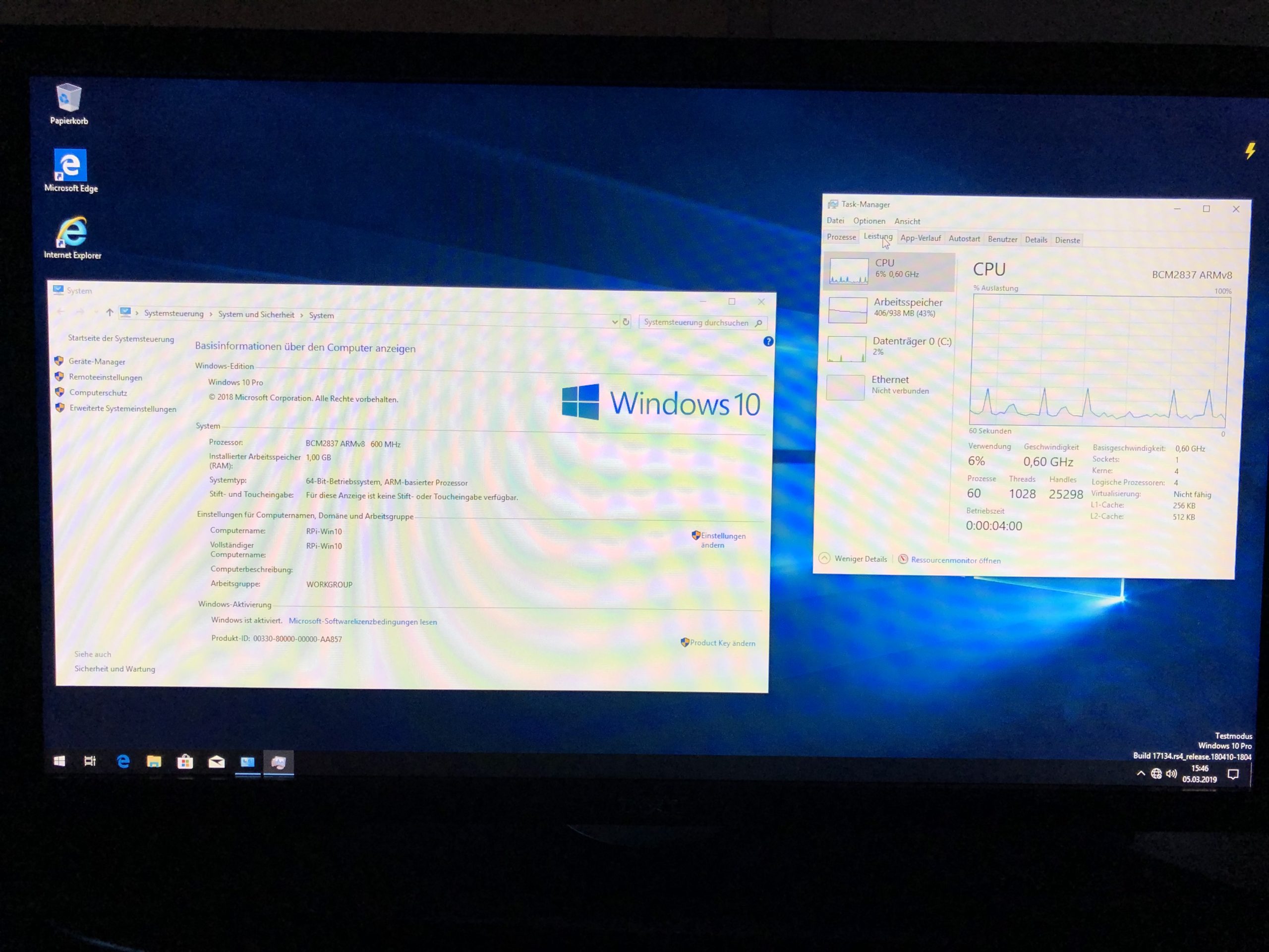 Windows 10 auf Raspberry Pi 3B+